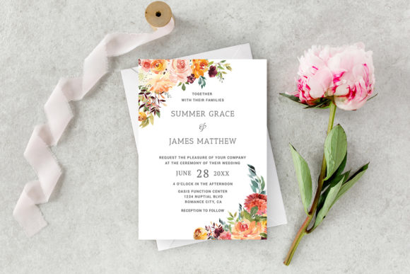 Download Romantic Floral Earthy Wedding Template - Floral Collection