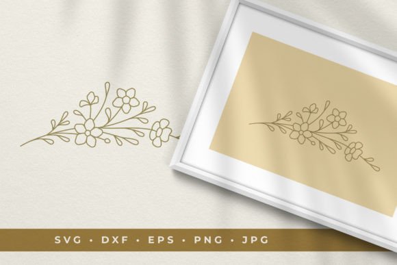 Download Floral Line Art Vignette - Floral Collection