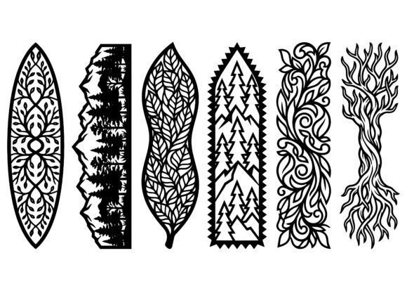 Download Nature Forest Leaf Bookmark EPS Bundle - Nature Collection