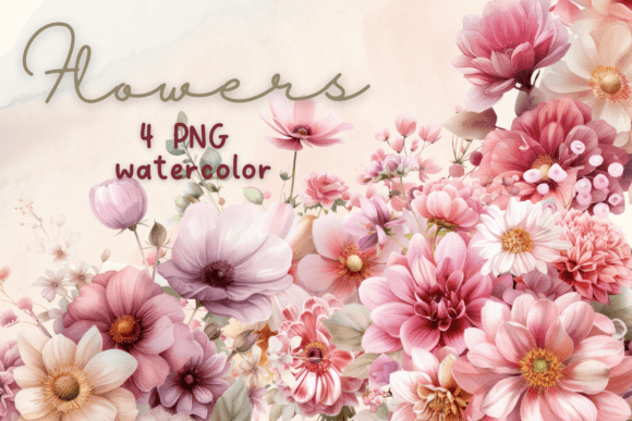 Download Watercolor Flowers Pink Elegance Floral - Ink Collection