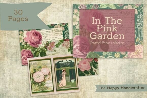 Download Pink Garden Floral Journal Papers - Ink Collection